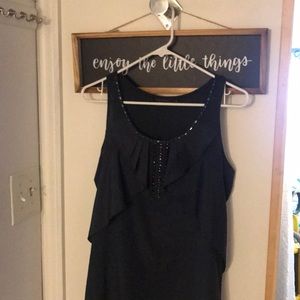 Dark Grey blouse with embellishments